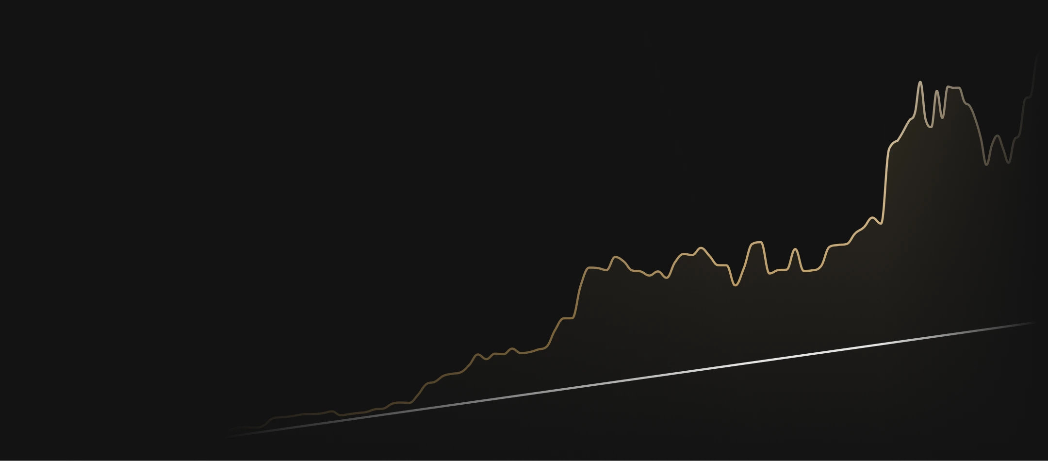 Bitcoin price chart showing growth over time